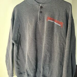Vintage harley davidson 3 button crewneck with back logo design